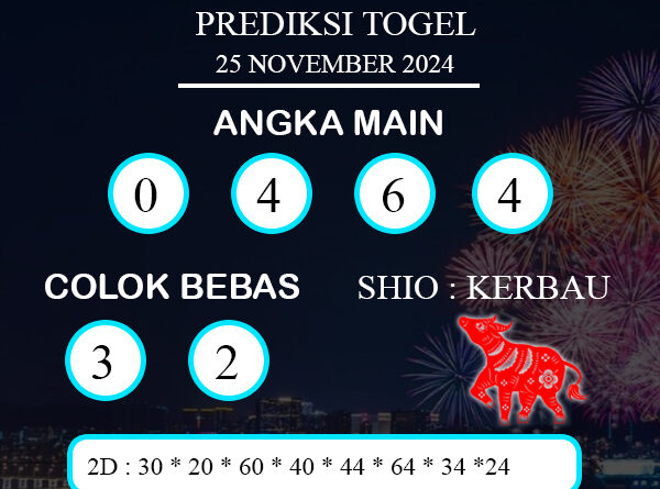 PREDIKSI TOGEL PETALING SENIN : 25 NOVEMBER 2024