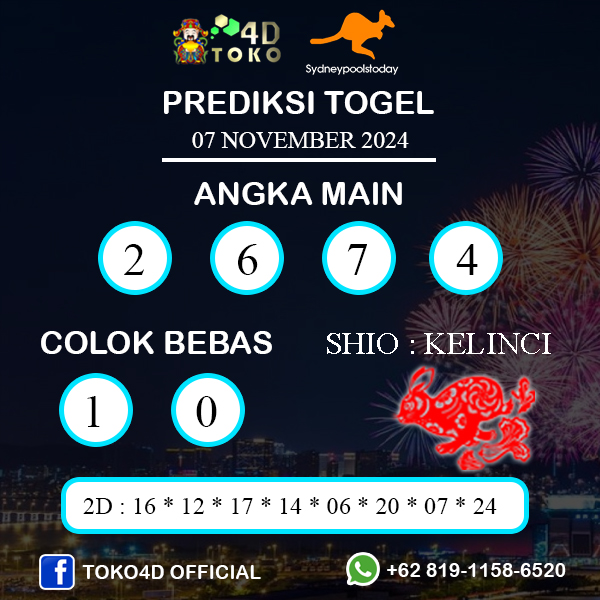 PREDIKSI TOGEL SYDNEY KAMIS : 07 NOVEMBER 2024