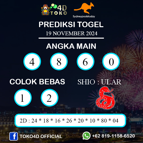 PREDIKSI TOGEL SYDNEY SELASA : 19 NOVEMBER 2024