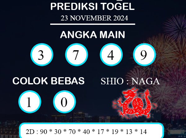 PREDIKSI TOGEL TAIPEI SABTU : 23 NOVEMBER 2024