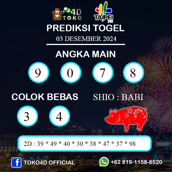 PREDIKSI TOGEL TAIPEI SELASA : 03 DESEMBER 2024