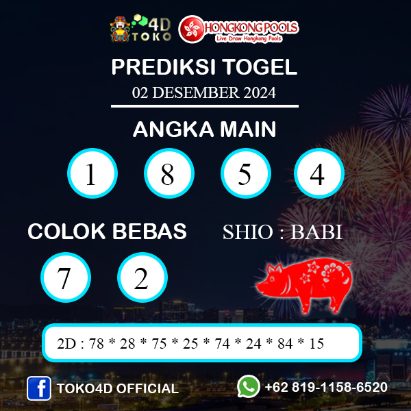 PREDIKSI TOGEL HONGKONG SENIN : 02 DESEMBER 2024