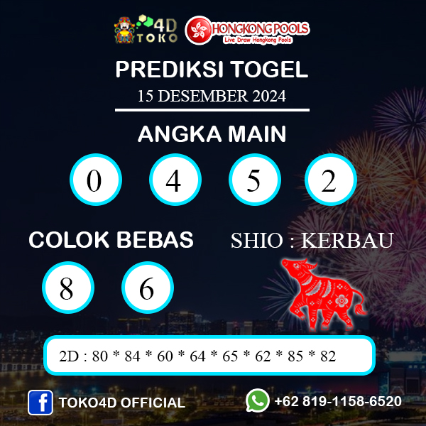 PREDIKSI TOGEL HONGKONG MINGGU : 15 DESEMBER 2024