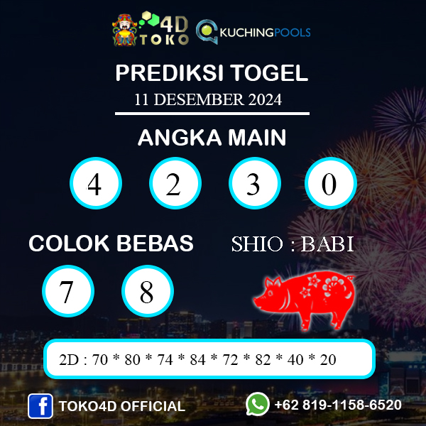 PREDIKSI TOGEL KUCHING RABU : 11 DESEMBER 2024