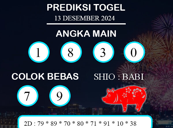 PREDIKSI TOGEL KUCHING JUMAT : 13 DESEMBER 2024