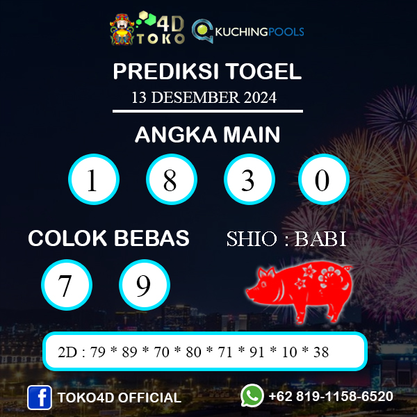 PREDIKSI TOGEL KUCHING JUMAT : 13 DESEMBER 2024