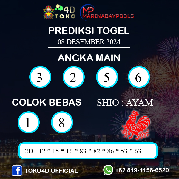 PREDIKSI TOGEL MARINABAY MINGGU : 08 DESEMBER 2024