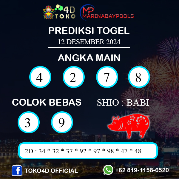 PREDIKSI TOGEL MARINABAY KAMIS : 12 DESEMBER 2024