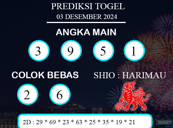 PREDIKSI TOGEL PETALING SELASA : 03 DESEMBER 2024