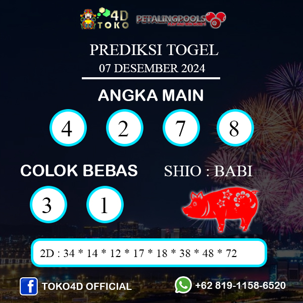  PREDIKSI TOGEL PETALING SABTU : 07 DESEMBER 2024