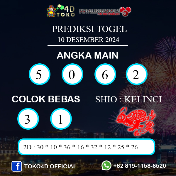 PREDIKSI TOGEL PETALING SELASA : 10 DESEMBER 2024