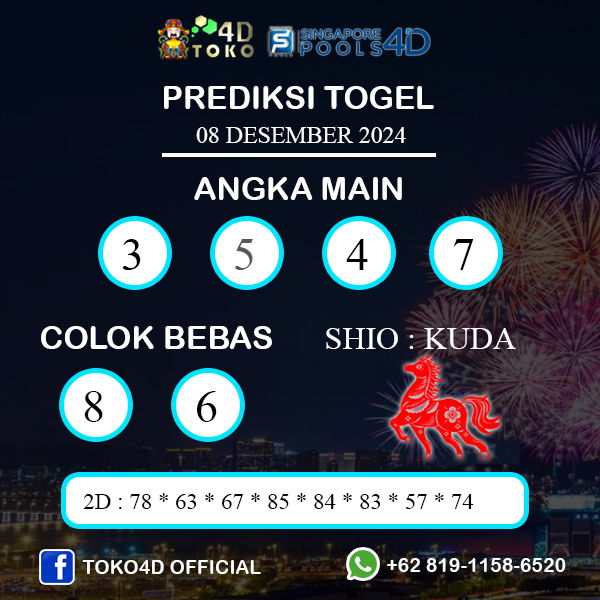 PREDIKSI TOGEL SINGAPORE MINGGU : 08 DESEMBER 2024