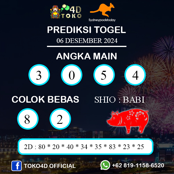 PREDIKSI TOGEL SYDNEY JUMAT : 06 DESEMBER 2024