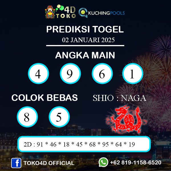 PREDIKSI TOGEL KUCHING KAMIS : 02 JANUARI 2025