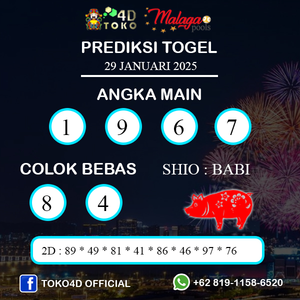 PREDIKSI TOGEL MALAGA RABU : 29 JANUARI 2025