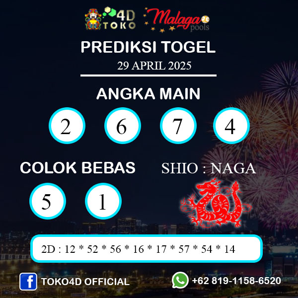 PREDIKSI TOGEL MALAGA SELASA : 29 APRIL 2025