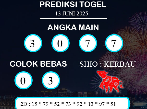 PREDIKSI TOGEL WALES JUMAT : 13 JUNI 2025
