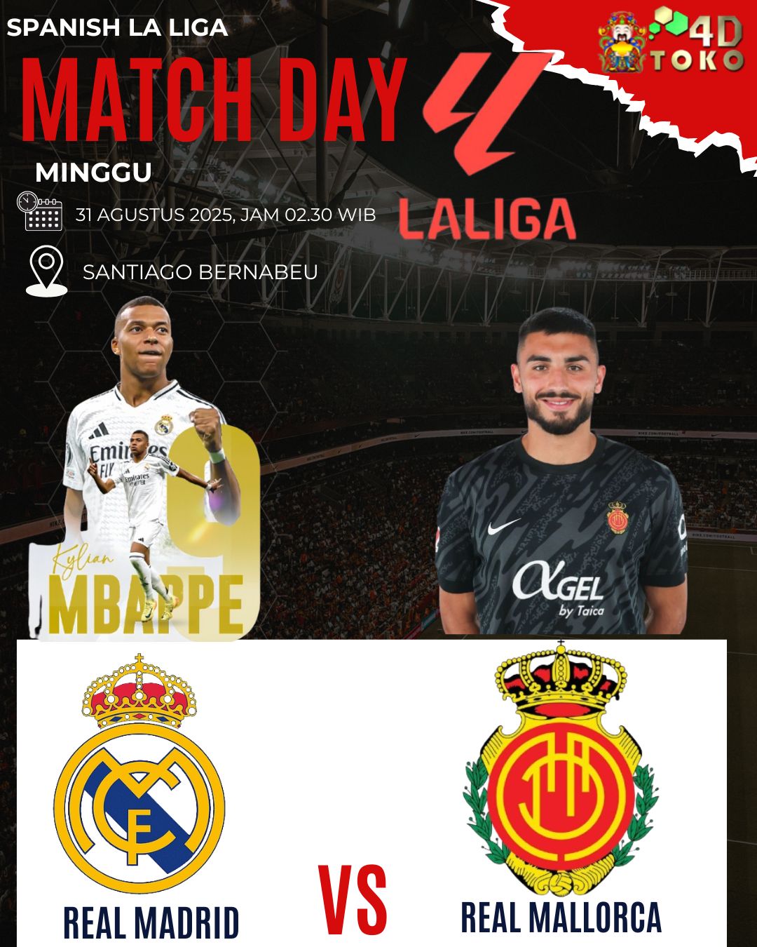 Prediksi Real Madrid vs Real Mallorca 31 Agustus 2025
