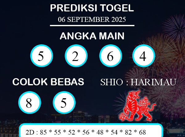 PREDIKSI TOGEL KUCHING SABTU : 06 SEPTEMBER 2025