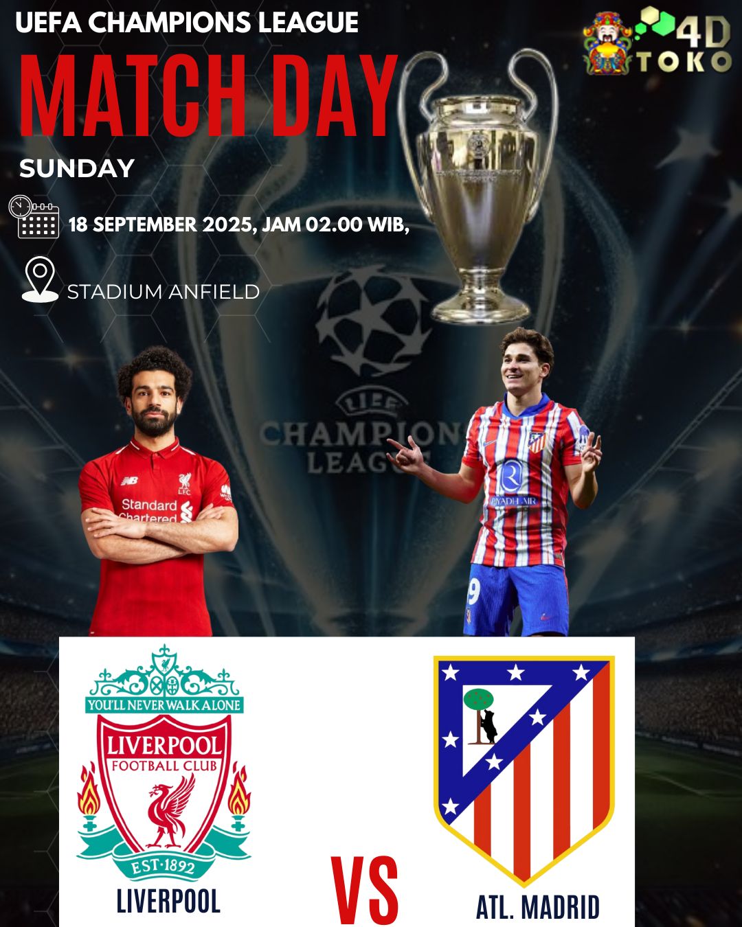Prediksi Liverpool vs Atletico Madrid 18 September 2025 