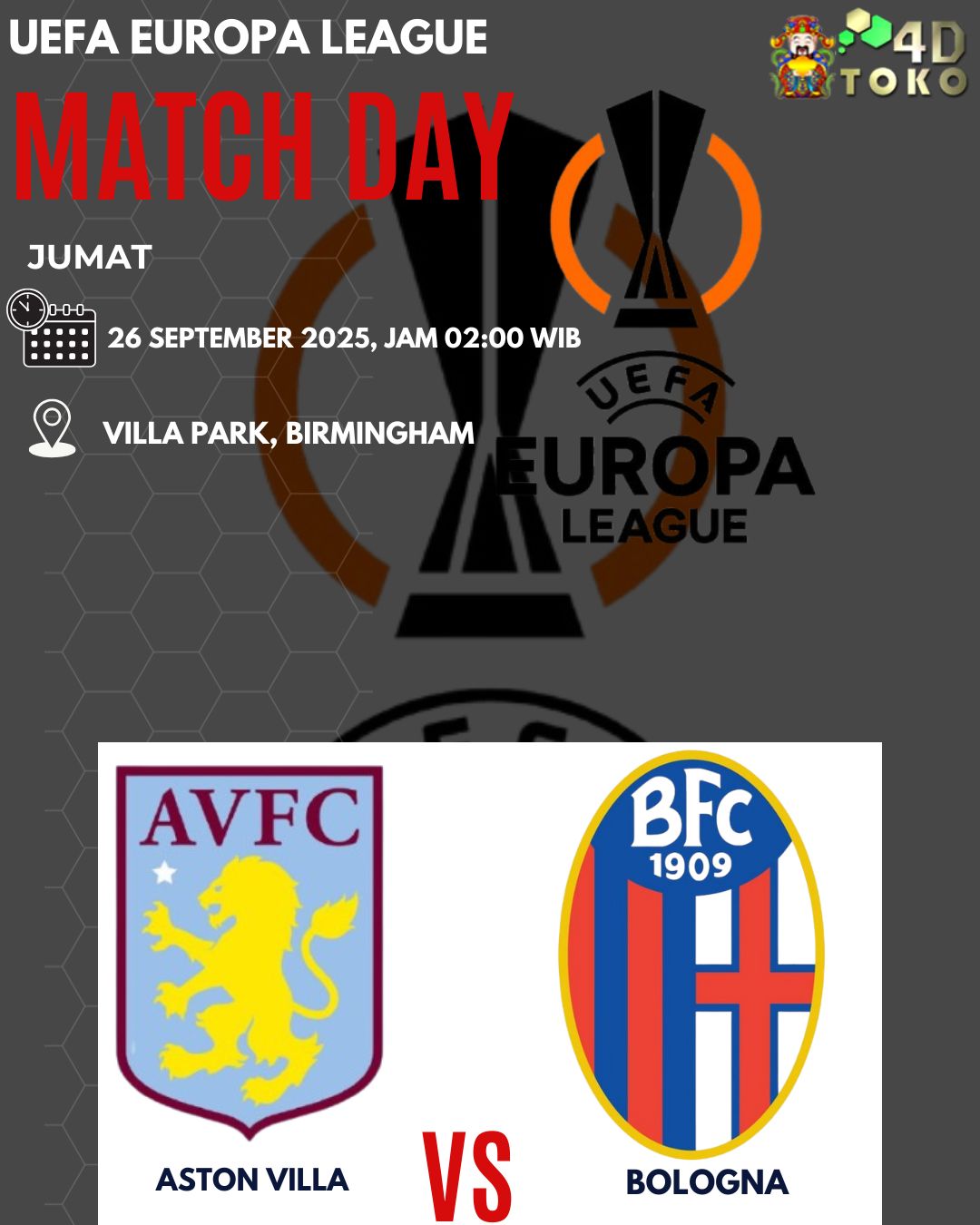 Prediksi Skor Aston Villa vs Bologna