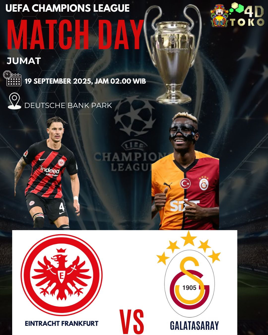Prediksi Eintracht Frankfurt vs Galatasaray 19 September 2025 